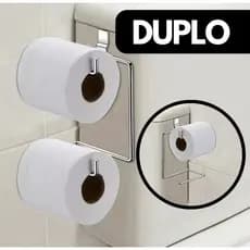 Suporte Porta Papel Higiênico Duplo Banheiro Para Caixa Acoplada Para Dois Rolos