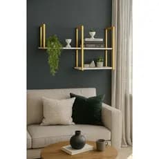 Prateleira estilo industrial ferro e MDF. Quarto, Sala , Escritório