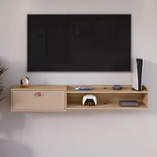 Rack Suspenso Home Supremo Para Tv 55 Polegadas Sala Quarto Estante Porta Nicho