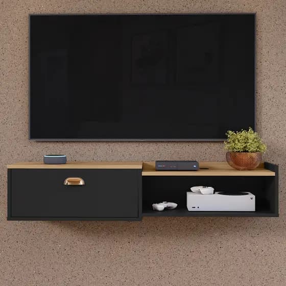 Rack Suspenso Sala de Estar Home Lançamento 1,20 cm e 90 cm para TV 32,42 Polegadas Wepink