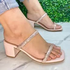 SANDALIAS TAMANCO SALTO BAIXO SANDALIA BLOCO BRANCO PRETO PINK NOVO SALTINHO CONFORTAVEL 2024