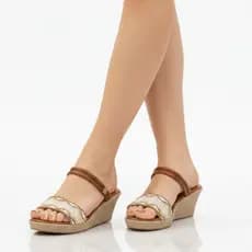 Sandália Anabela Fantine Feminina Plataforma Zig Zag 5cm - Conforto e Estilo - Ref A-S4