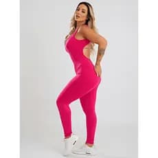 Macacão Academia Feminino Longo Fitness Costas Aberta Suplex Liso Roupa de Malhar Ginastica MAYU
