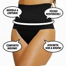Calcinha Cinta Modeladora Alta Compressão Redutora 18cm Plus Size e NormalCós Alto Afina Cintura Modela Bumbum Pós Parto