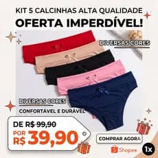 Kit 5 Calcinhas Cós Alto Segura Barriga Cintura Alta Microfibra Modeladora Forro 100% Algodão