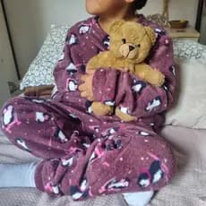 Conjunto pijama micro soft fleece infantil meninos e meninas, tamanhos 4,6,8,10,12 e 14