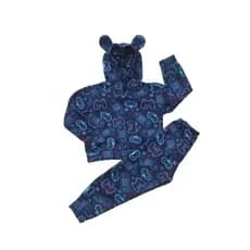conjunto de blusa com capuz e calça soft