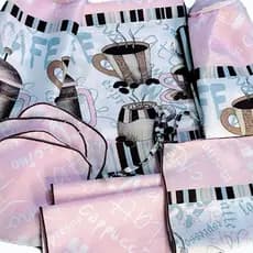 Jogo De Cozinha Estampado KIT 10 Peças + CORTINA VITRÔ Estampada - Decoração para casa