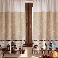 Cortina De Cozinha Para Vitro casa e decoração 200cm X 130cm - CAFÉ ENCANTO
