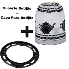 Suporte Para Gás Botijão mais capa para botijão de gas Estampado - Jogo de cozinha