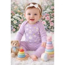 Conjunto body menina  e menino manga longa