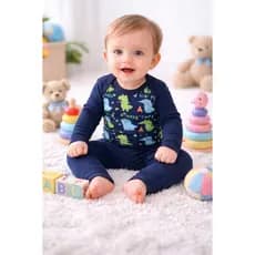 Conjunto Body Bebê menino manga longa 100% algodão do P ao GG