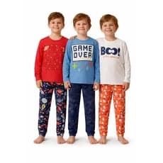 Pijama menino  de inverno do 2 ao 10 anos