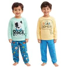 Kit 2 pijama de inverno menino sortido do 2 ao 10 anos