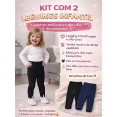 kit calça térmica quentinha 4 ao 14