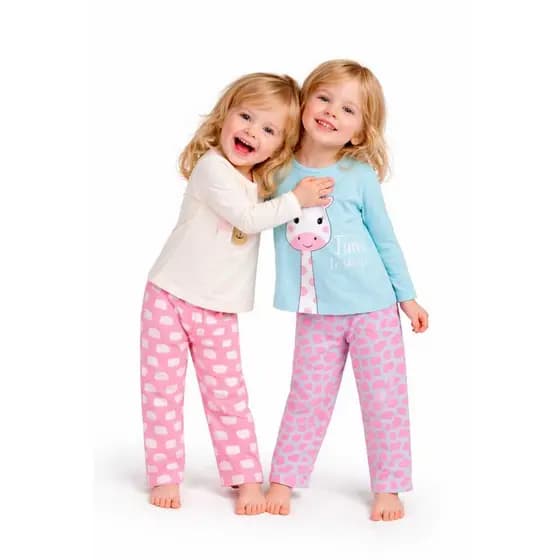 Kit 2 conjunto pijama menina sortida do 2 ao 10