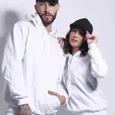 Blusa Moletom Casaco De Frio Branco Moleton Liso Agasalho Promoção