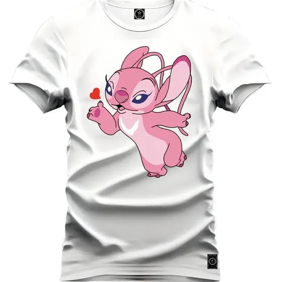 Camiseta T-Shirt feminina blusa estampada Algodão Angel