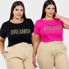 T-shirt Plus Size Blusa GG e G1 Blusa Feminina Must Be a Dream