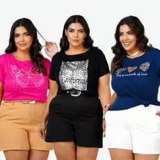 Blusas Plus Size GG AO G2 Variadas Coloridas Estampadas
