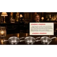 Kit 03 Unidades Dosador Aço Inox Bebidas Drinks 50 ML