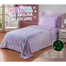 Manta Infantil Brilha no Escuro Antialérgico Toque Macio Solteiro Cobertor Brilha no Escuro