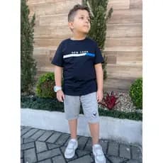 Bermuda Short Infantil Masculina Moletom Moletinho Menino 02 a 12 anos