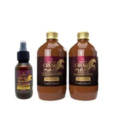 Kit Capilar Crescimento De Cabelo Cresce Mais Forte - Mais Glammour Professional Shampoo, Máscara Hidratante
