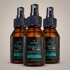 Kit Triplo: 3 Tônico Crescimento de Barba Acelerado Turbo Glammour