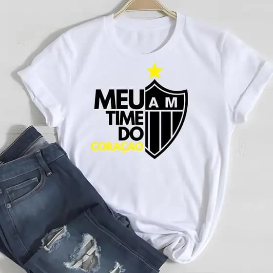 Camiseta t shirt Do Atletico-MG Feminina Masculina 7 Infantil / Camisa Do Galo