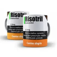 Caneca Bula Remédio  Risotril - Caneca Café Personalizada - Caneca Estampas Engraçadas - Caneca Café- Presente - Decoração