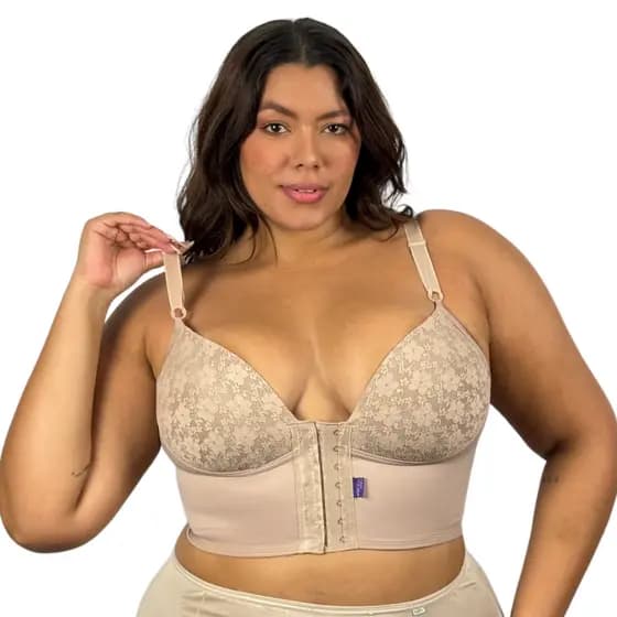 Sutiã Destruidor de Gordura Bojo Com Renda Miracle Belt