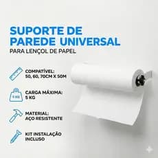 SUPORTE PARA ROLOS DE EMBALAGENS LENÇOL DE PAPEL - UNIVERSAL