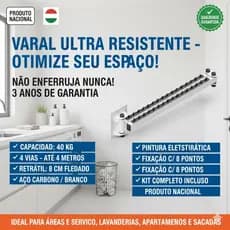 VARAL DE ROUPAS RETRÁTIL OU CABIDE ARTICULADO PARA APARTAMENTOS COISAS DIFERENTE PARA CASA