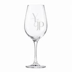Kit Taça De Vinho 490ml Personalizada Com Inicial Champanhe Vidro