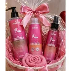 KIT MELINDA BODYSPLASH + HIDRATANTE + SABONETE LÍQUIDO PRESENTE TRANSPARENTE