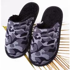 Pantufa Masculina Adulto Estampada e Lisa de Lã Premium