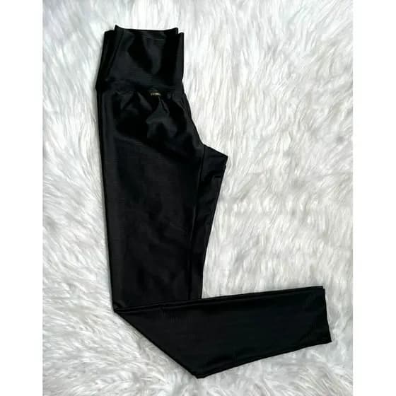 Calça Legging de academia fitness 3D poliamida cós alto Viveza Fitness