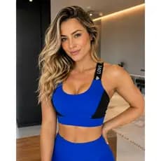 Top cropped micro canelado academia bojo removível Viveza Fitness