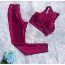 Conjunto Fitness 3D poliamida calça legging e top bojo removível Viveza Fitness