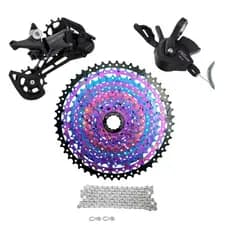 Grupo Shimano Deore M6100 12v Cassete Camaleão Rainbow 50/52