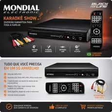 DVD Player Mondial D20 Karaokê USB MP3 com Ripping – CD para Pendrive + Controle
