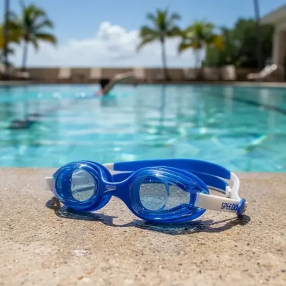 Óculos Natação Speedo Jr Olympic Infantil 4 a 12 anos Antiembaçante Proteção UV