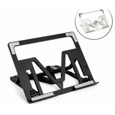 Suporte para laptop – Portátil dobrável ajustável resistente durável ABS antiderrapante preto/branco