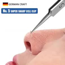 Extrator Comedone Blackhead Removedor Alemão Ultra-Fino No . 5 Espinhas De Células Pinças De Clip De Cabeça Preta Salão De Beleza Agulha Especial De Raspagem E Fechamento De Artefatos Acne