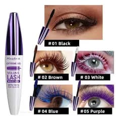 Máscara Colorida 5D Volume Estilo Duradouro À Prova D'água Quick Dry Blue Purple Curling Lengthen Long Eyelash Silk Extension Cream