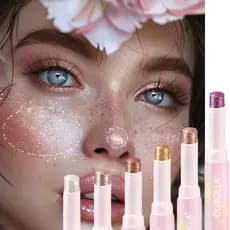 Roxo Geléia Iluminador Vara Perolado Monocromático Shimmer Glitter Destaque Contorno Alto Brilho Rosto Iluminar Maquiage