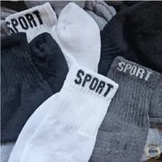 Kit 3 Pares Meias Adulto Sport Cano Alto Algodão Preta/Branca/Cinza 36 a 43 para o Seu Dia a Dia