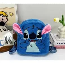 Stitch Mochila de Pelúcia Azul dos Desenhos Animados da Disney