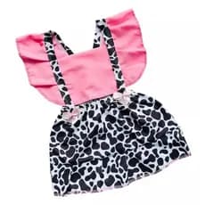 Jardineira Vaquinha Body Romper Bebe Mesversario Romper Moda Infantil